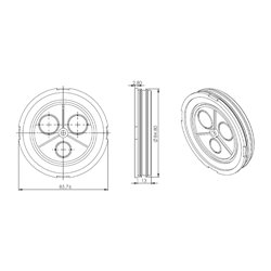 Lot de 10 Couvercles Pour incorporation béton Ø85 mm