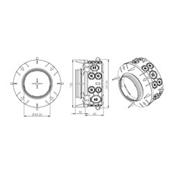 Lot de 5 boites de centre Pour incorporation béton lisse Ø145 mm 650°C