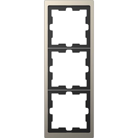 Cadre de finition métal D-Life MTN4030-6550 nickel 3 postes