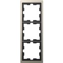 Cadre de finition métal D-Life MTN4030-6550 nickel 3 postes