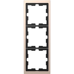 Cadre de finition métal D-Life MTN4030-6551 champagne 3 postes