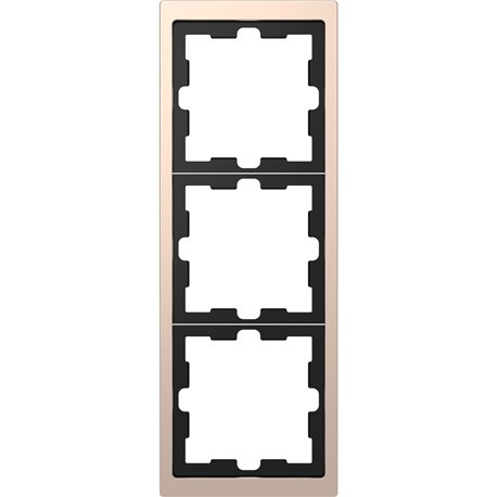 Cadre de finition métal D-Life MTN4030-6551 champagne 3 postes