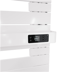 Sèche serviette électrique Allure 3 Classique 500+1000 Watts, Mât à droite Blanc Brillant Intégral