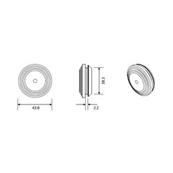 Lot de 100 Passe-fils À entrée directe Ø39 mm
