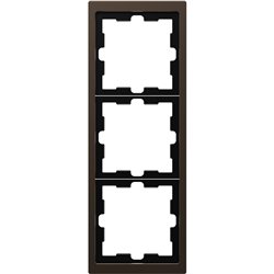 Cadre de finition métal D-Life MTN4030-6552 mocca 3 postes
