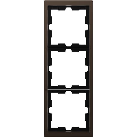 Cadre de finition métal D-Life MTN4030-6552 mocca 3 postes