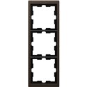 Cadre de finition métal D-Life MTN4030-6552 mocca 3 postes