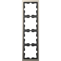 Cadre de finition métal D-Life MTN4040-6550 nickel 4 postes