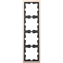 Cadre de finition métal D-Life MTN4040-6551 champagne 4 postes