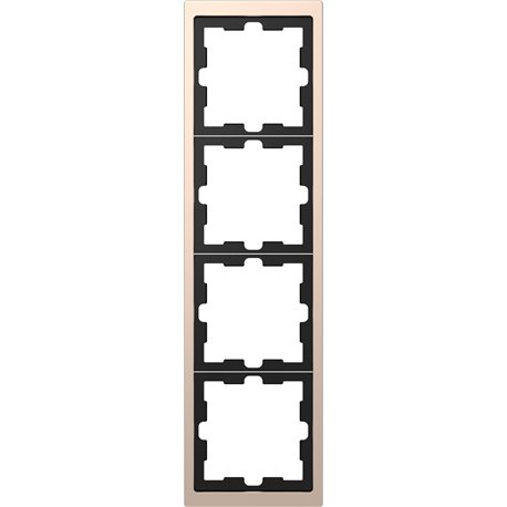 Cadre de finition métal D-Life MTN4040-6551 champagne 4 postes