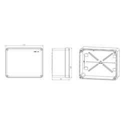 Boîte de dérivation étanche Industrie avec couvercle standard 170x140x70 mm