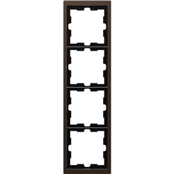 Cadre de finition métal D-Life MTN4040-6552 mocca 4 postes