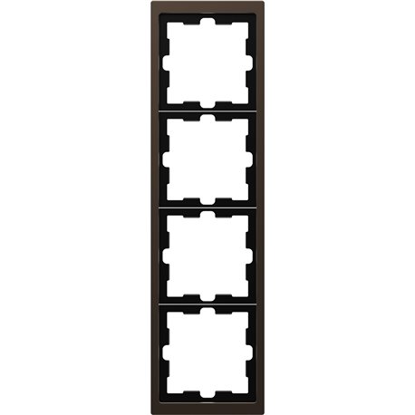 Cadre de finition métal D-Life MTN4040-6552 mocca 4 postes
