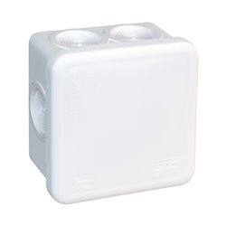 Boîte de dérivation étanche Blanche 80x80x45 mm 7 entrées