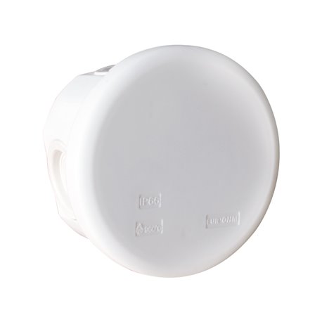 Boîte de dérivation étanche Blanche Ø80x40 mm 6 entrées