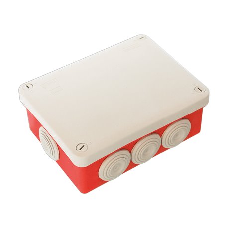 Boîte de dérivation étanche Fond rouge 165x120x70 mm 7 entrées