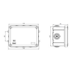 Lot de 25 boîtes de dérivation étanches Super éco 650°C 155x110x80 mm 8 entrées