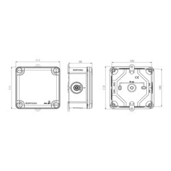Lot de 45 boîtes de dérivation étanches Super éco 650°C 105x105x55 mm 7 entrées