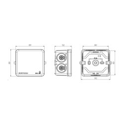 Lot de 90 boîtes de dérivation étanches Super éco 650°C 80x80x45 mm 7 entrées