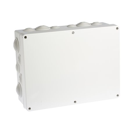 Boîte de dérivation étanche Couvercle avec vis inox AISI 316 360x270x125 mm 22 entrées