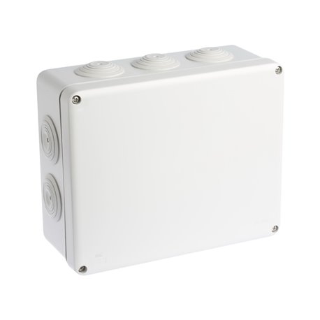 Boîte de dérivation étanche Couvercle avec vis inox AISI 316 210x170x80 mm 10 entrées