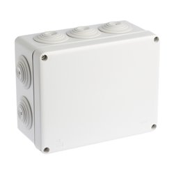 Boîte de dérivation étanche Couvercle avec vis inox AISI 316 170x140x70 mm 10 entrées
