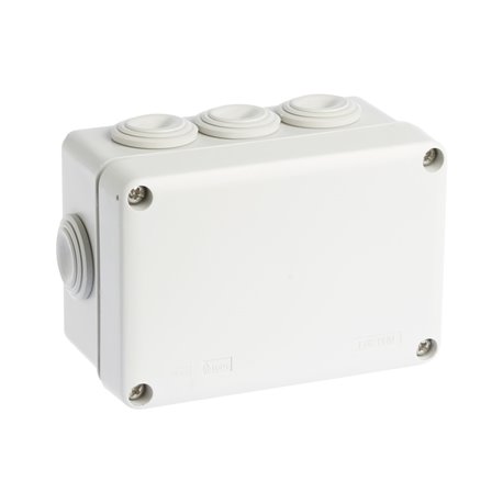 Boîte de dérivation étanche Couvercle avec vis inox AISI 316 110x80x50 mm 8 entrées
