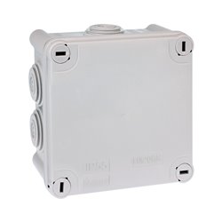 Lot de 5 boîtes de dérivation étanches Couvercle avec vis 1/4 de tour 105x105x55 mm 7 entrées