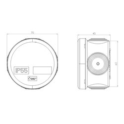 Lot de 5 boîtes de dérivation étanches Couvercle enclipsable Ø60x40 mm 4 entrées