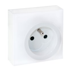 Lot de 10 Prises 2P+T Blanc