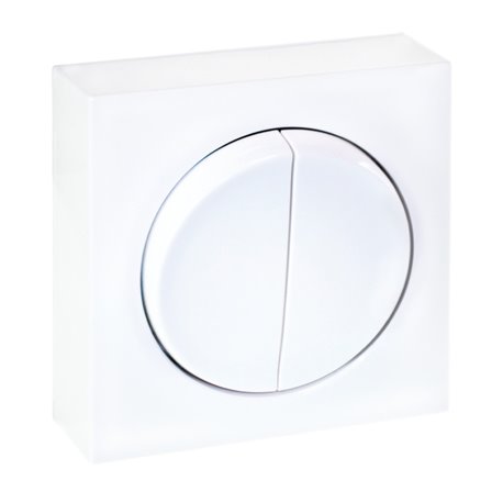 Commande Va et vient + bouton poussoir sans voyant Blanc Commande Va et vient + bouton poussoir sans voyant Blanc