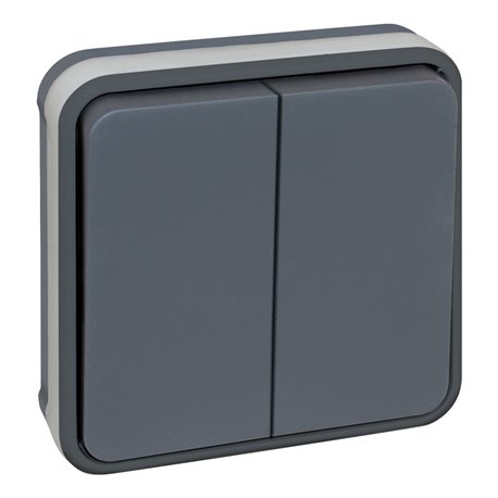 Commande Double va et vient Gris Commande Double va et vient Gris