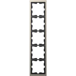 Cadre de finition métal D-Life MTN4050-6550 nickel 5 postes