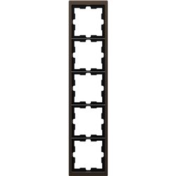 Cadre de finition métal D-Life MTN4050-6552 mocca 5 postes