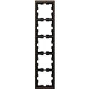 Cadre de finition métal D-Life MTN4050-6552 mocca 5 postes