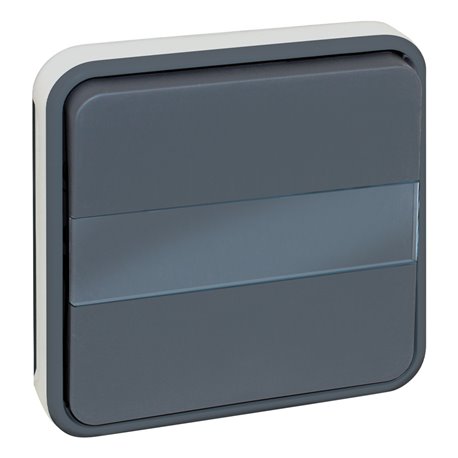 Mécanisme de commande Bouton poussoir avec voyant avec porte étiquette Gris Mécanisme de commande Bouton poussoir avec voyant avec porte étiquette Gris