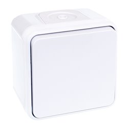 Commande Bouton poussoir Blanc