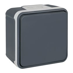 Commande Bouton poussoir Gris