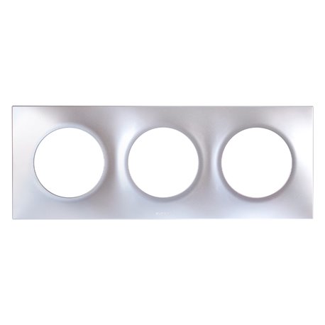 Plaque 3 postes Silver