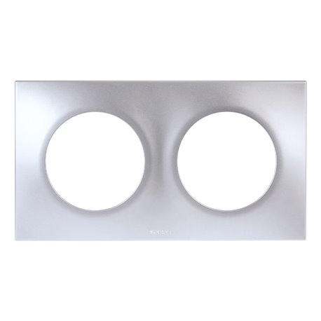 Plaque 2 postes Silver