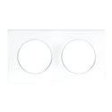 Plaque 2 postes Blanc