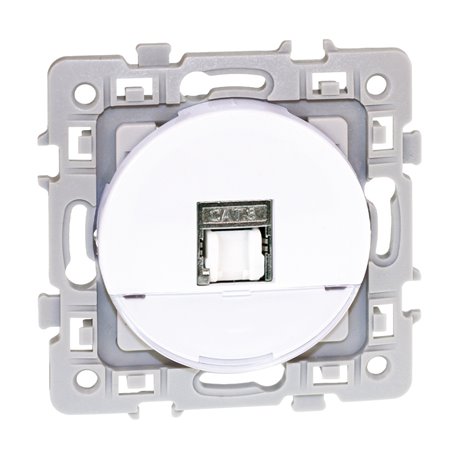Prise RJ45 Grade 3 TV Cat6A Blanc