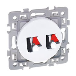 Prise haut-parleur Double Blanc