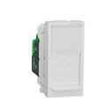 Prise RJ45 simple cat 6 FTP Unica NU344718 Blanc 1 module mécanisme seul