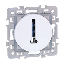 Lot de 10 prises téléphone en T Blanc
