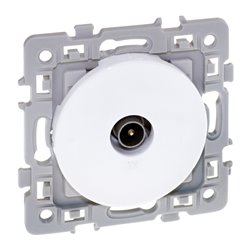 Lot de 10 prises TV TV Simple Blanc