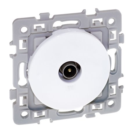 Lot de 10 prises TV TV Simple Blanc