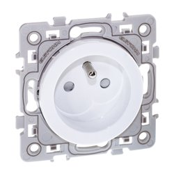 Lot de 10 prises 16A Courant fort 2P+T avec griffes Blanc