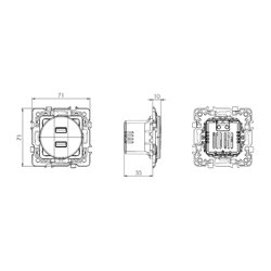 Prise chargeur USB Double type A Silver