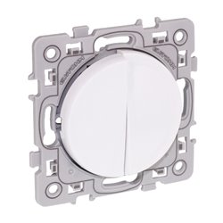 Commande Va et vient + poussoir Blanc
